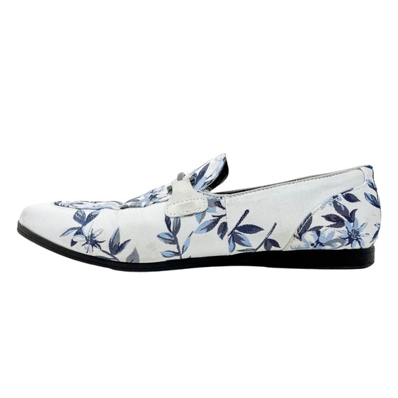 ASOS DESIGN loafers in blue floral print and snaffle detail Men’s 8.5 - Picture 5 of 13